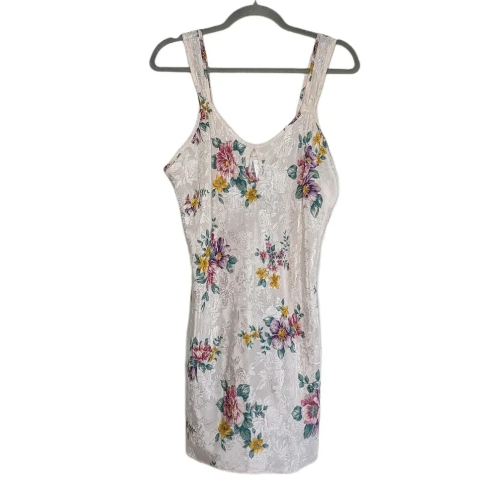 VTG Adonna Floral Slip Dress Lingerie Medium Flowr
